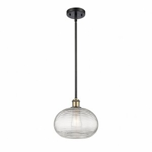 Ithaca - 1 Light Stem Hung Mini Pendant In Industrial Style-9.5 Inches Tall and 10 Inches Wide - 1 of 1
