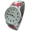 Olivia Pratt Big Dial Easy Reader Watch Abstract Elastic Stretch Band Wristwatch Women Watch - 2 of 3