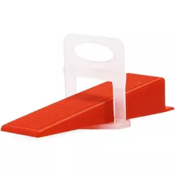 Juvale 500 Pack Tile Leveling System 400 Leveling Spacer Clips Plus 100 Reusable Wedges, 1/8 Inch