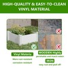 Lirago 28" x 28 x13" White PVC Modular Garden Fence Panel Durable Easy to Install Soil Improvement Solution - 3 of 4