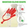 Unique Bargains Plastic Golf Gloves Stretcher with Aluminum Alloy Hanging Hooks 4 Pcs - 4 of 4