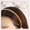 Unique Bargains Women's Faux Pearl Headbands Gold Tone Silver Tone 5.12"x0.2" 2 Pcs - 3 of 4