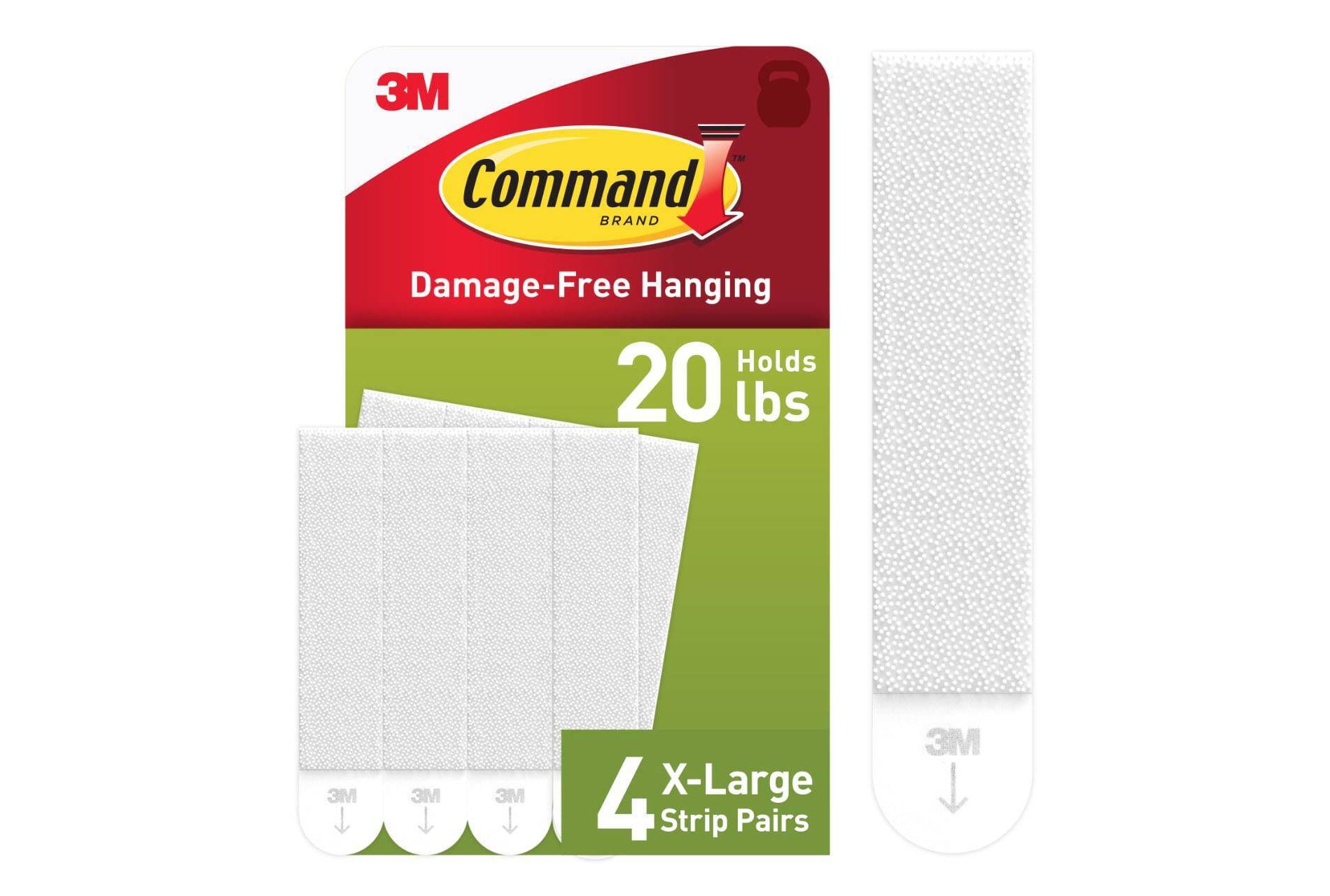 Command 4ct Heavy Picture Hanging Strips - White