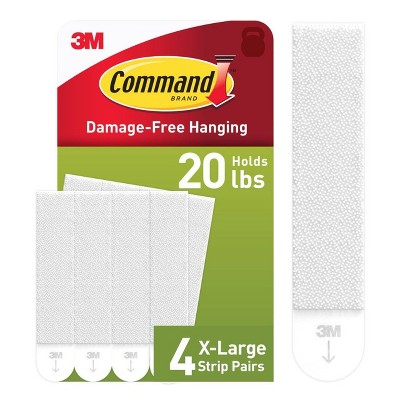 Command 4ct Heavy Picture Hanging Strips - White