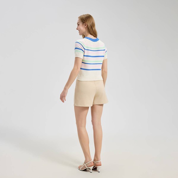 Suéter tipo playera de manga corta con rayas para mujer - A New Day™ 2