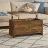 vidaXL Coffee Table Smoked Oak 40.2"x21.9"x20.7" Engineered Wood - 2 of 4