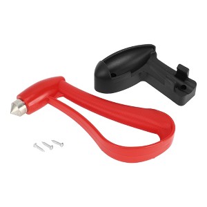 Unique Bargains Car Safety Hammer with Stand 5.91"x2.68"x0.98" Red 1 Set - 1 of 4