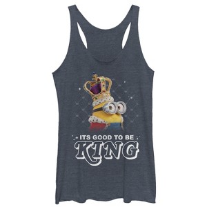 Women's Despicable Me Minion Good to Be King Racerback Tank Top - 1 of 3