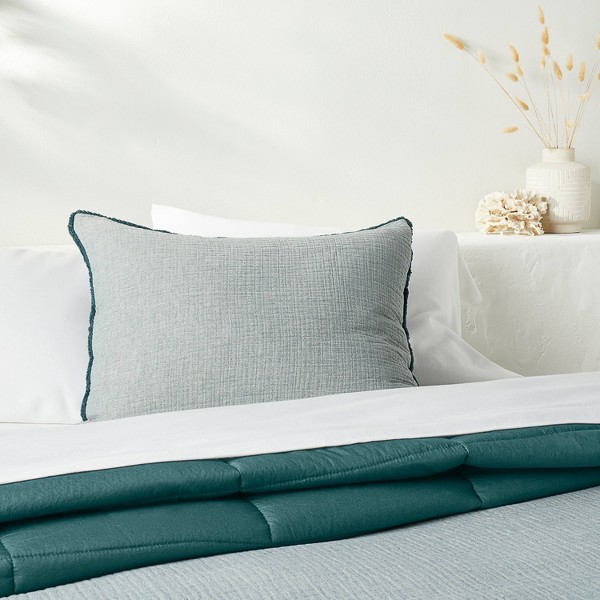 Funda de Almohada de Algodón Chambray Texturizado - Casaluna™ 2