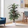 Boersma Artificial Dracaena Tree , Fake Tree with White Planter, Faux Yucca Silk Floor Plants Indoor, Artificial Trees for Home Office Decor - 2 of 4