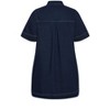 Women's Plus Size Denim Jojo Dress - dark denim | CITY CHIC - 4 of 4