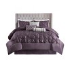 NicBex 7-Piece Gorgeous Bedding Comforter Sets, Solid Color Bedding Set with Tuffed Design and Embroidery Details, Machine Washable - 4 of 4