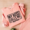 Simply Sage Market My Boss Calls Me Mom Lightweight Garment Dyed Sweatshirt - 3 of 4