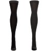 Memoi 2 Pair Women's Ultra-Soft Ribbed and Side Cable Over the Knee Socks Dark Gray Heather One Size - 2 of 3