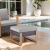 Gymojoy 2 Pieces Outdoor Patio Ottoman with Cushion - 4 of 4