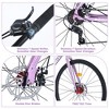 7 Speed Hybrid Bike, Carbon Steel Frame, Dual Disc Brake, 700C Wheel Road Bike Men Women, Easy To Assemble, Racing Bike With Aluminum Rims, TEC Chain - 4 of 4
