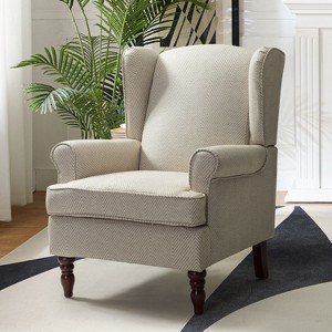 Umberto Traditional Accent Armchair with Turned Legs| ART OF LIVING DESIGNS - 1 of 4