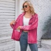 Clearlove Women's Vintage Washed Distressed Pocket Denim Jacket Classic Relaxed Fit Lightweight Stretch Cropped Trucker Coat - 2 of 4