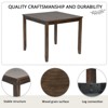 Gulches 5-Piece Rustic Dining Set - 34.5" Square Table + 4 Faux Leather Chairs, Farmhouse Style for 4 People - 4 of 4