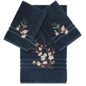 Linum Home Textiles 100% Turkish Cotton SPRING TIME Embellished Towel Set - 1 of 4