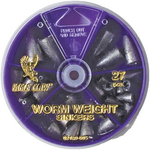 Eagle Claw Steel Worm Weights Dial Pack