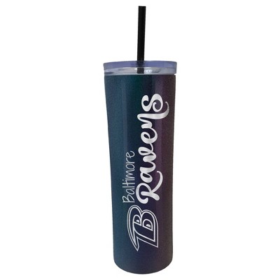 NFL Baltimore Ravens 20oz Onyx Skinny Tumbler with Straw