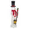 Northlight Wooden Snowman Christmas Nutcracker - 18" - White and Red - 3 of 4