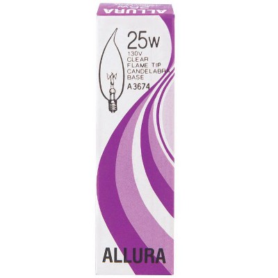 Satco - ALLURA - Chandelier - Incandescent Bulb - E12 (Candelabra) - Clear