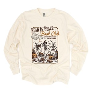 Simply Sage Market Read In Peace Book Club Garment Dyed Long Sleeve - 1 of 4