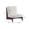 Scott Living Moda Accent Chair White with Black Solid Wood Frame, Set of 2 - 3 of 4