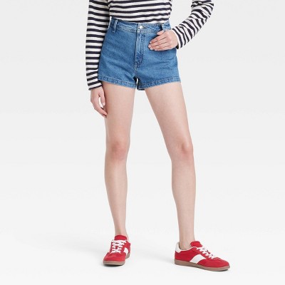 Women's High-Rise Sailor Jean Shorts - Universal Thread™ Medium Wash 6