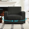 Mjkone Modern 360° Accent Swivel Chair,Upholstered Square Armchair,Comfy Chenille Single Sofa Chair - 2 of 4