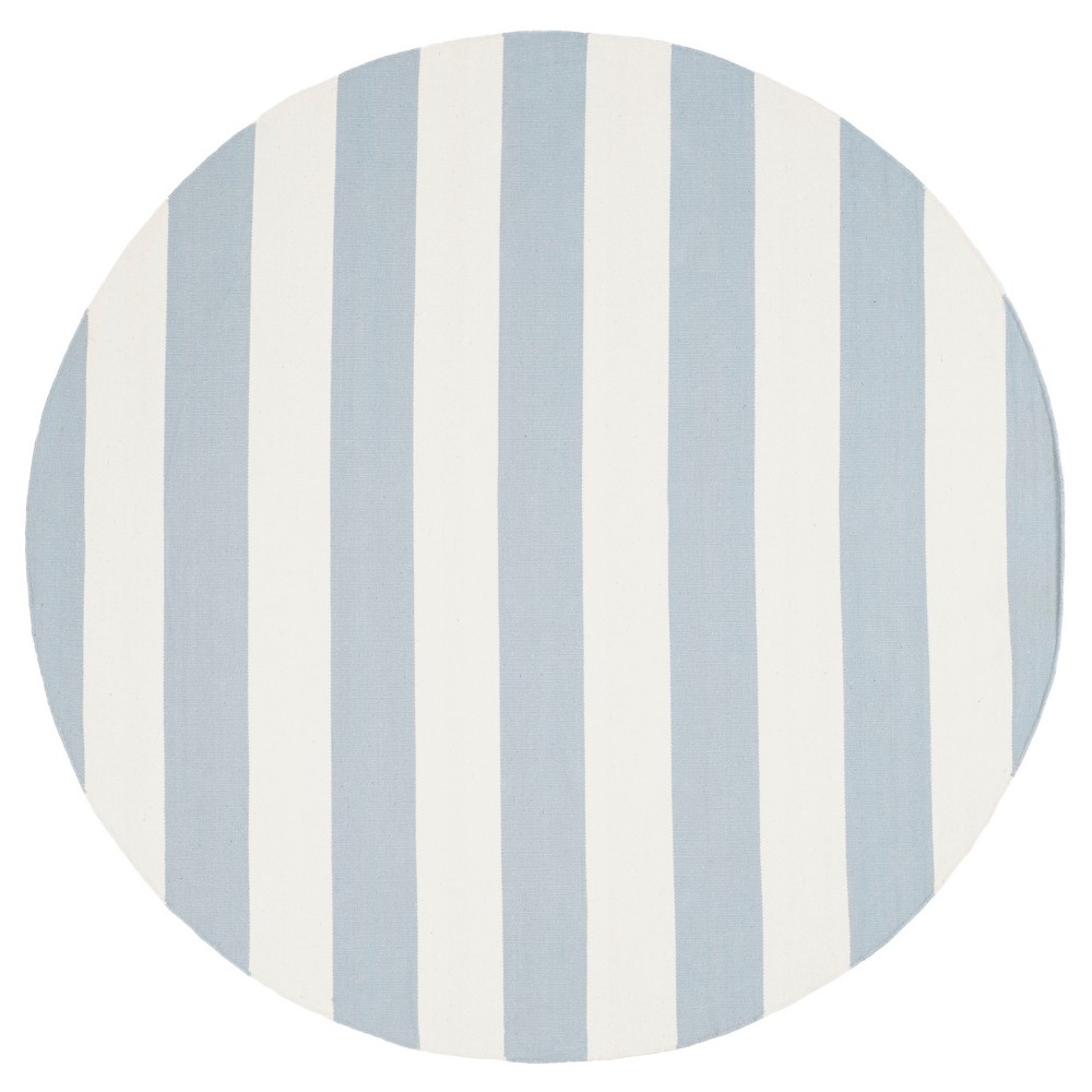 6' Round Mati Flatweave Area Rug Sky Blue/Ivory - Safavieh