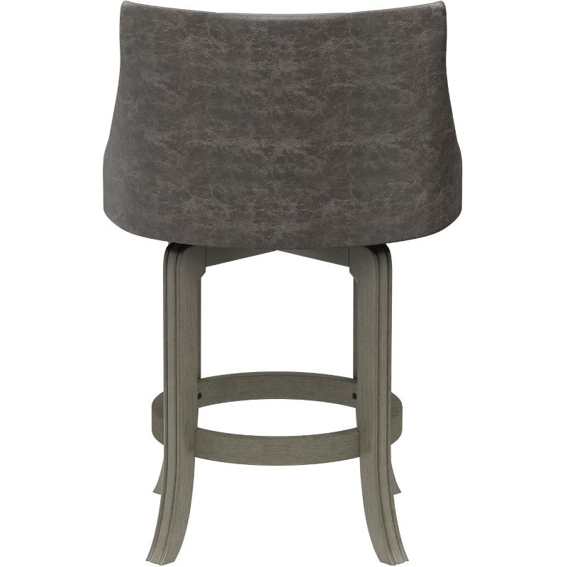 Napa Valley Wood Swivel Counter Height Barstool Aged Gray/Charcoal - Hillsdale Furniture, 6 of 13