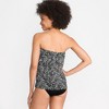 Lands' End Women's Chlorine Resistant Mesh Bandeau High Leg Fauxkini One Piece Swimsuit - 2 of 4