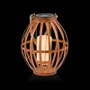 10" Solar Metal Lantern with Flickering LED Light Brown - Alpine Corporation: Iron Construction, Rechargeable, Cordless Design - 3 of 4
