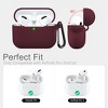 BONGEEK AirPods Pro Case Cover,Soft Silicone Protective Cases Cover Skin for Apple AirPod Pro 2 Charging Case Keychain Front LED Visible,Burgundy - 2 of 4