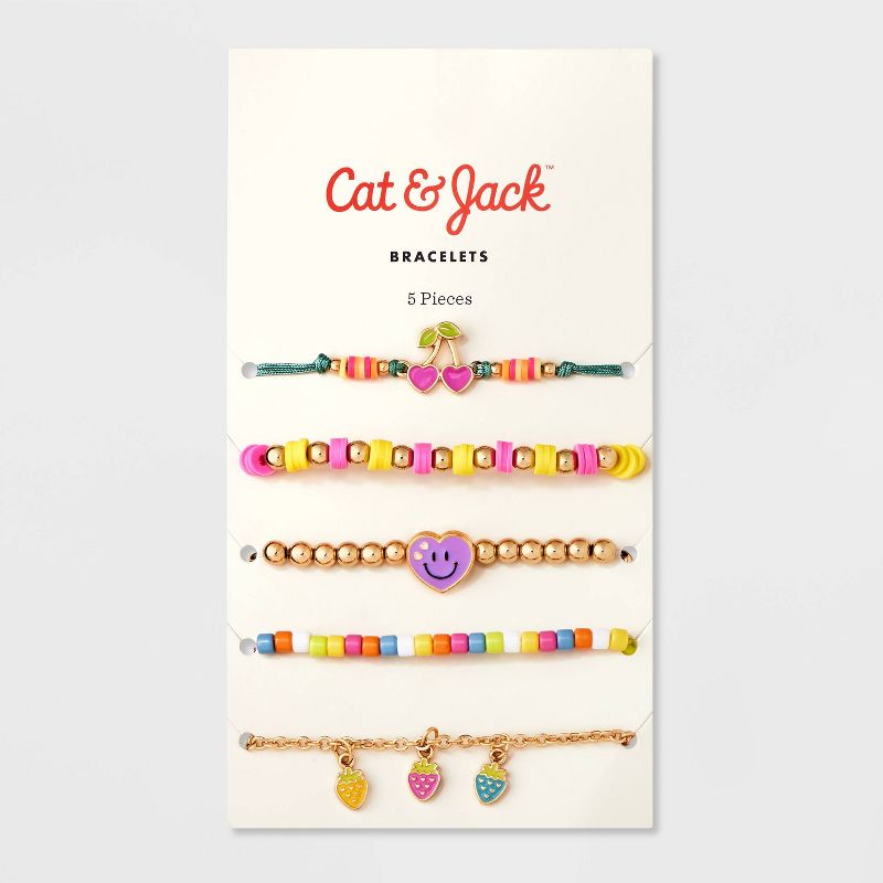Girls&#39; 5pk Fruit Charms Bracelet Set - Cat &#38; Jack&#8482;, 3 of 5
