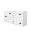 6 Drawers Dresser, Side Storage Cabinet Organizer, Wood Chest of Drawers with Metal Handle -ModernLuxe - 4 of 4