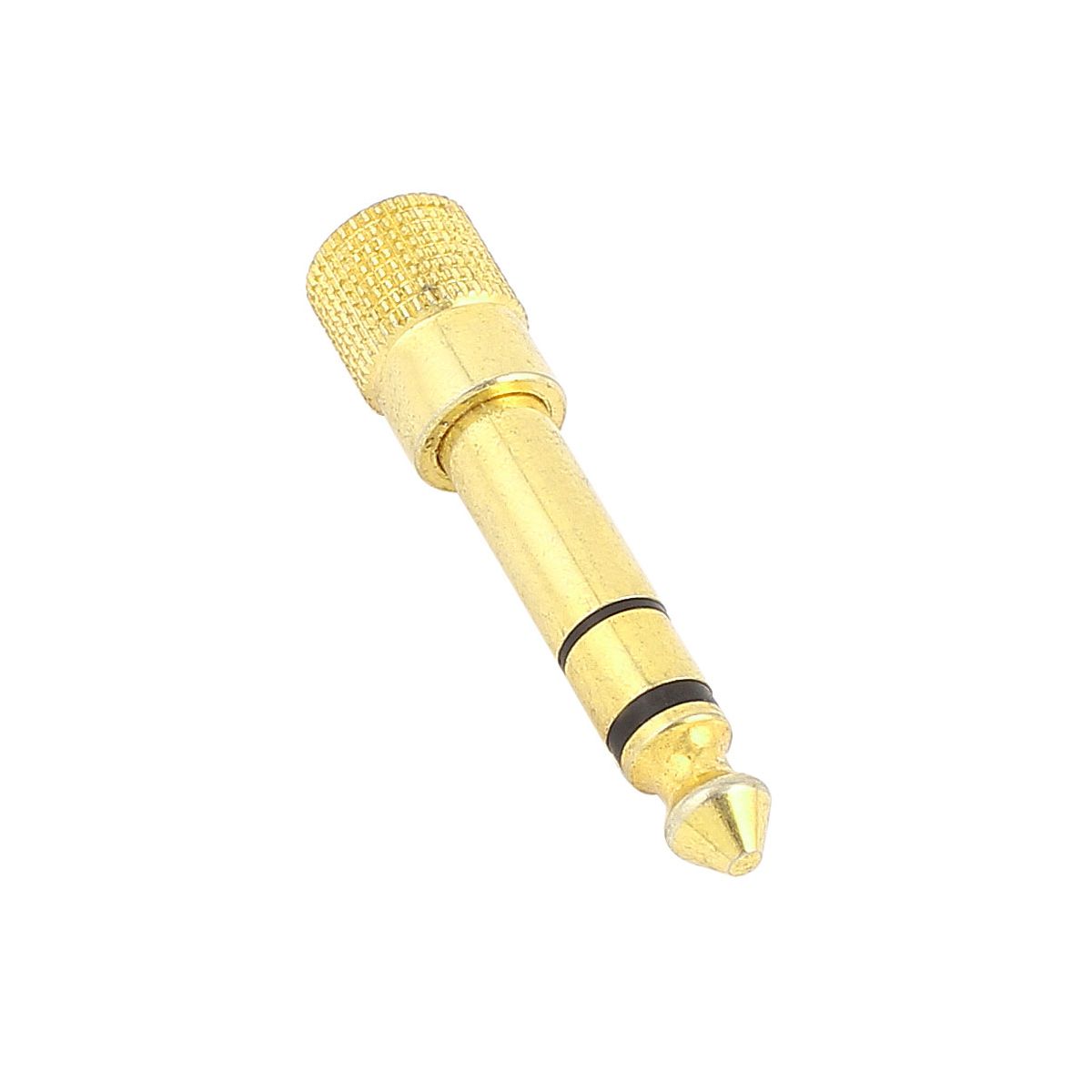 Unique Bargains Audio Adapter Gold Tone 1 Pc - thumbnail 2
