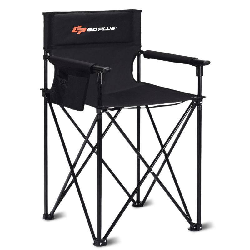 Costway Portable 38'' Oversized High Outdoor Beach Chair Camping Fishing Folding Chair, 1 of 11