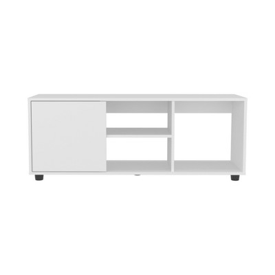 INFURNIC TV Stands and Consoles Modern Entertainment Center with 4 Open Shelves and Cable Management for Living Room Bedroom, White, 53"*21"*5"
