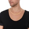 10k Yellow Gold 3mm Super Flexible Silky Herringbone Chain Necklace - 3 of 4