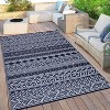 Outdoor Rugs Waterproof, Portable Lightweight Plastic Straw Camping Geometric Reversible Indoor Outdoor Floor Mat for RV Porch Deck Balcony Beach - 3 of 4