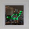 Northlight 12" Green Brontosaurus LED Lighted Neon Dinosaur Silhouette - image 2 of 4