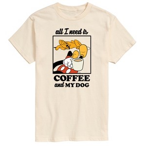 Men's - Disney - Coffee and My Dog Short Sleeve Graphic T-Shirt - 1 of 4