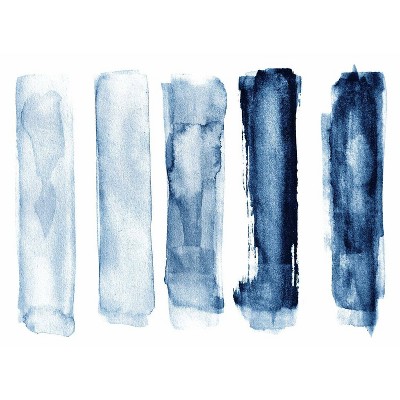 Brush Strokes Peel and Stick Giant Wall Decal Blue - RoomMates