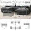 YOOCOZZ Chenille Sectional Sofa with 2 Removable Ottomans, Side Storage Pockets and 2 Throw Pillows - 4 of 4
