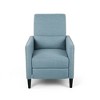 Fabric Push-Back Recliner Chair with Nailhead Trim and Birch Wood Legs - 2 of 4