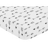 Sweet Jojo Designs Black and White Fox Fitted Crib Sheet - Arrow Print - image 3 of 4